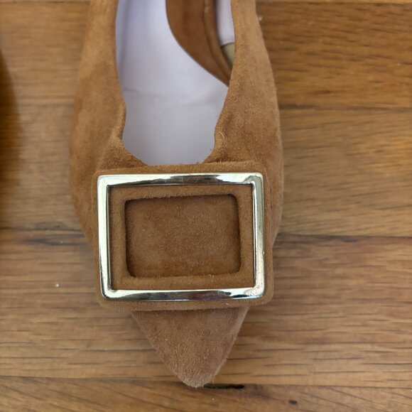 Sole Bliss Suede Slingback Flats Size 36 - Picture 3 of 4